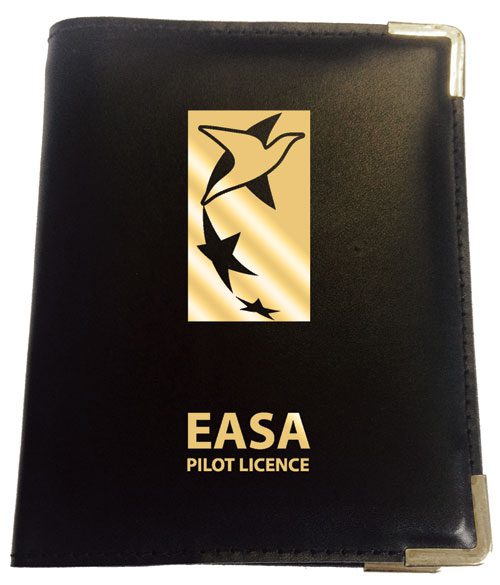 Pooleys Leather Cover for EASA Licence Holder - Black