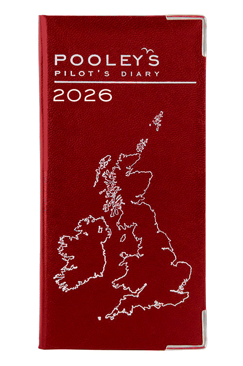 Pooleys Pilot's Diary 2026 – Blue or Red