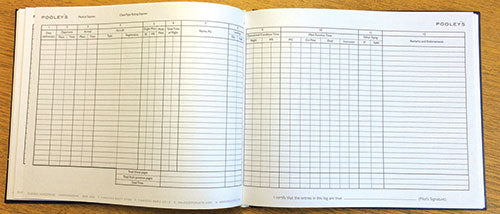 Pooleys Commercial Pilots EASA/JAR-FCL Log Book – Blue or Black
