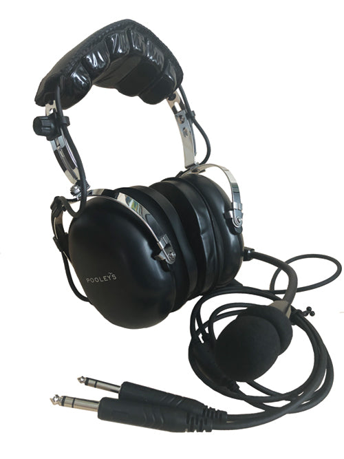 Pooleys PH-100 GA Fixed Wing Headset – Black