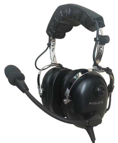 Pooleys PH-100 GA Fixed Wing Headset – Black