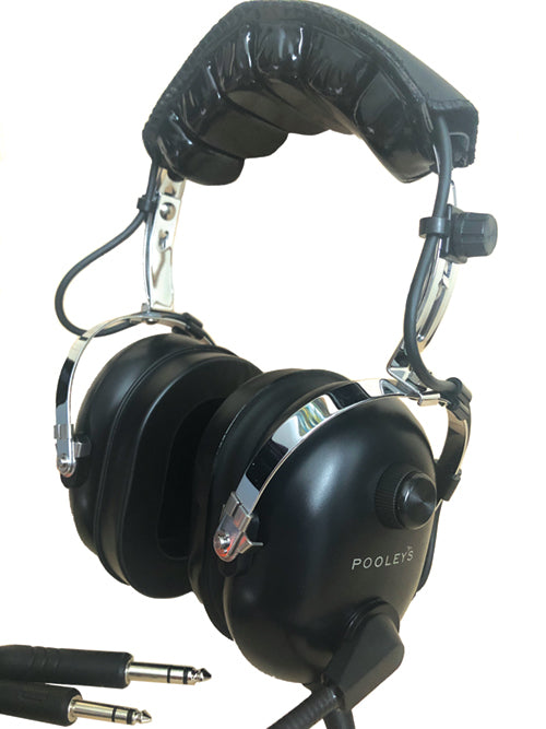 Pooleys PH-100 GA Fixed Wing Headset – Black