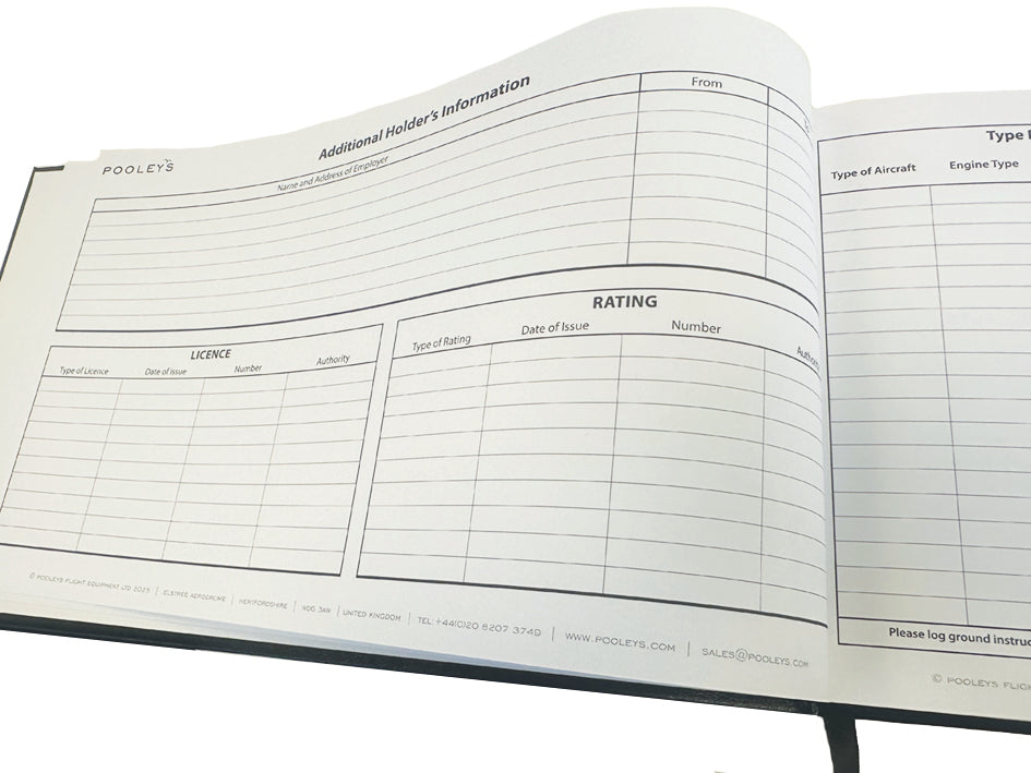 Pooleys EASA Commercial Pilots Log Book